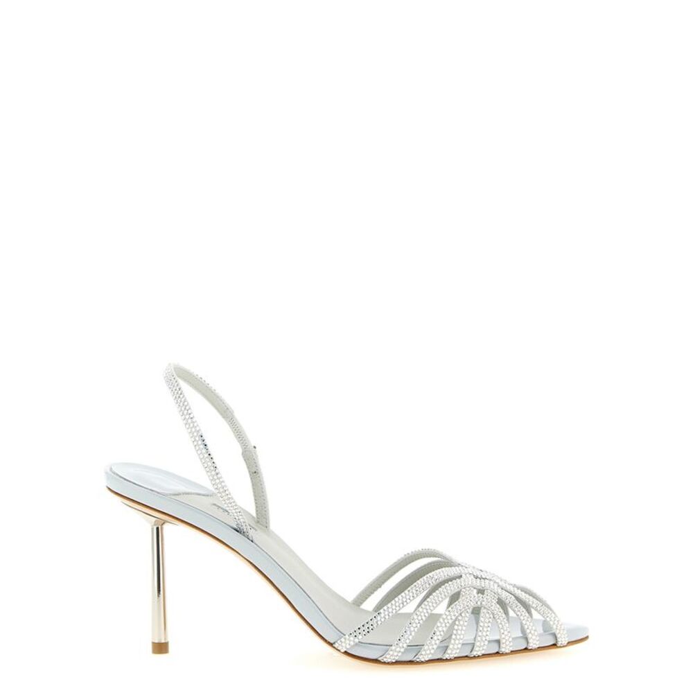 LE SILLA Gray Goatskin Stiletto Heel Women's Sandals